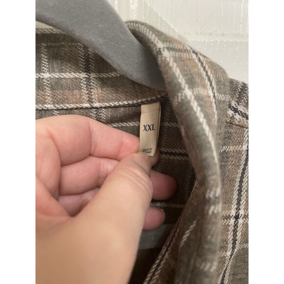 Faherty Coastline Knit Shirt Men XXL Pleasant Hill Plaid Button Up - Picture 7 of 8